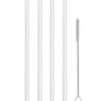 Glass Straws - Clear Straight Glass Straws Pack Of 4
