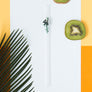 Glass Straw - Green Frog On Clear Straight