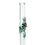Glass Straw - Green Frog On Clear Straight
