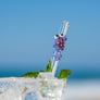 Glass Straws - Purple Frog On Clear Straight Glass Straw