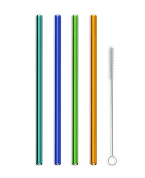 Havana Heat - Straight Glass Straws - Four Pack Made in USA – Hummingbird Glass  Straws