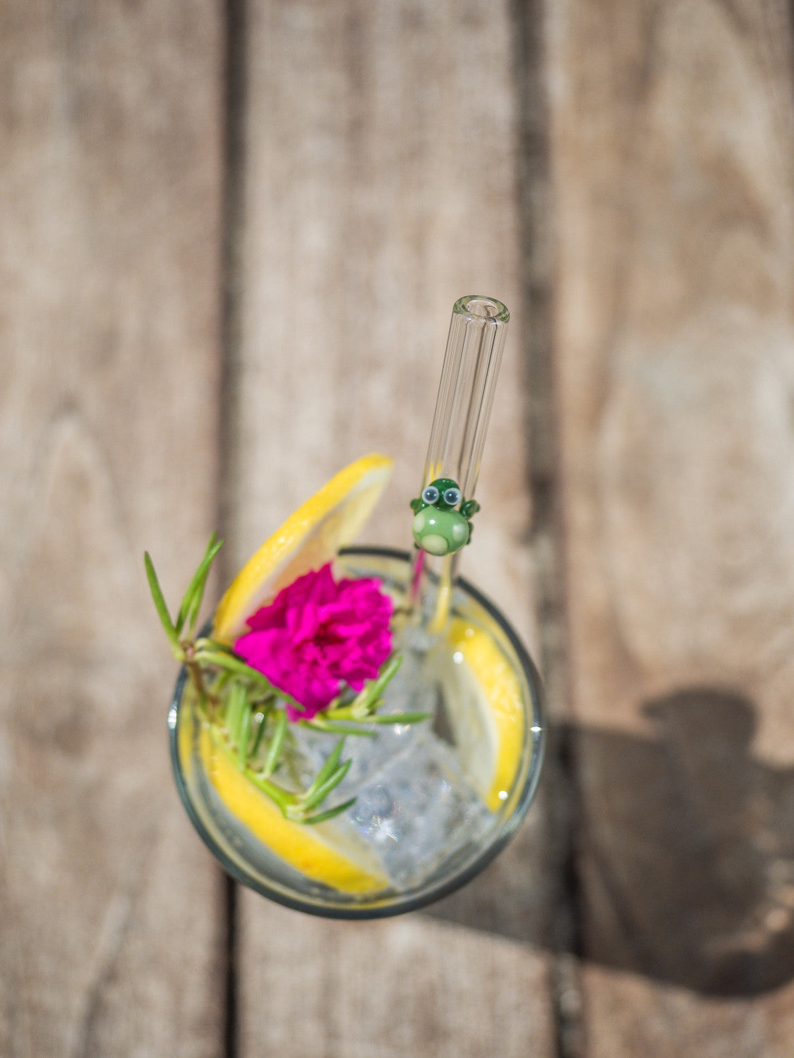 Glass Straw With Flower Flower Glass Straw Drinking Glass Straw